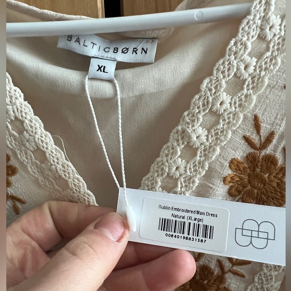 Baltic Born Cream Maxi Dress with Floral Embroidery - Picture 4 of 7